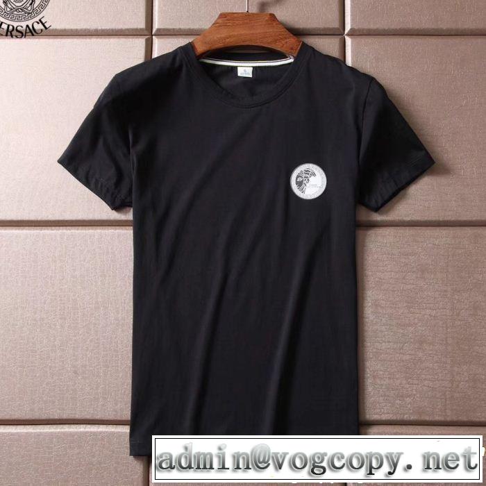 ヴェルサーチ大人っぽく知的な VERSACE 2色可選 半袖/Tシャツ2018新品入荷