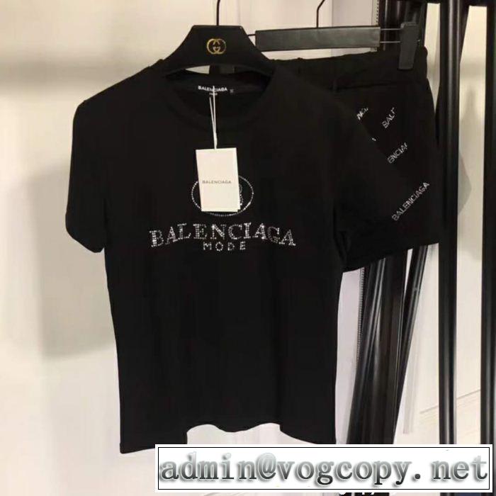 現代的な印象 BALENCIAGA 2018年春夏入荷 2色可選超目玉新作 Tシャツ/半袖バレンシアガ