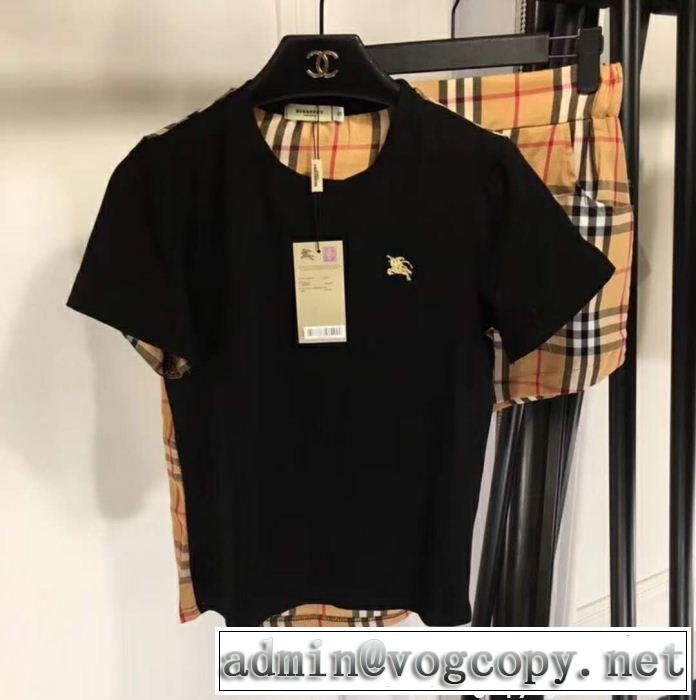 最近人気一番！2色可選Tシャツ/半袖 バーバリー絶妙な新商品 BURBERRY 4色可選上下セット