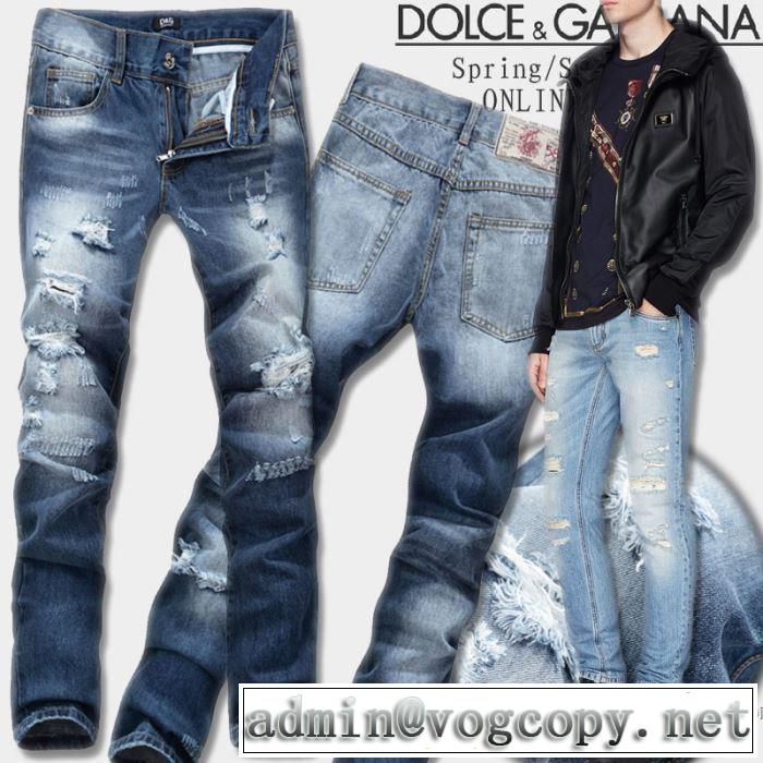  2018新作 ドルチェ＆ガッバーナ Dolce&Gabbana デニムパンツ オシャレ 毎年流行り定番アイテムおすすめ