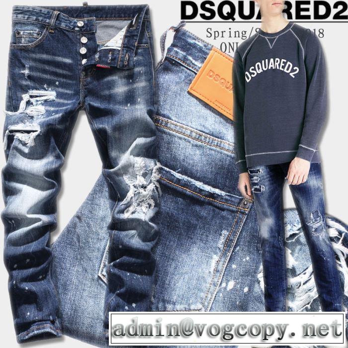 SALE品追加 2018新作 ディースクエアード DSQUARED2 デニデニムパンツ メンズ 大人気ブランド