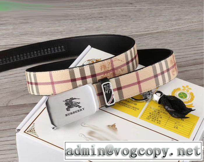  バーバリー BURBERRY 超人気美品 ベルト 人目を引く存在感  2色可選 目前の注目ブランド