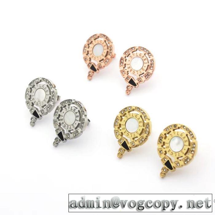 ピアス ブルガリ BVLGARI 3色可選 2018春夏新作 首胸ロゴ