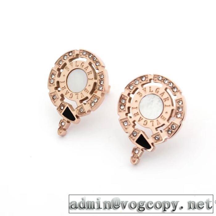 ピアス ブルガリ BVLGARI 3色可選 2018春夏新作 首胸ロゴ