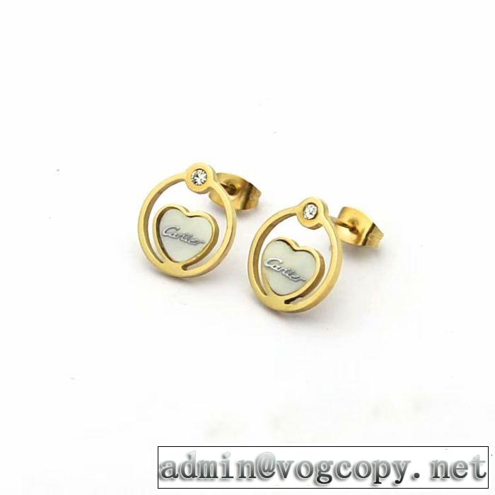 オシャレを満喫できる カルティエ2018最安値！CARTIER 3色可選 ピアス大胆なデザイン
