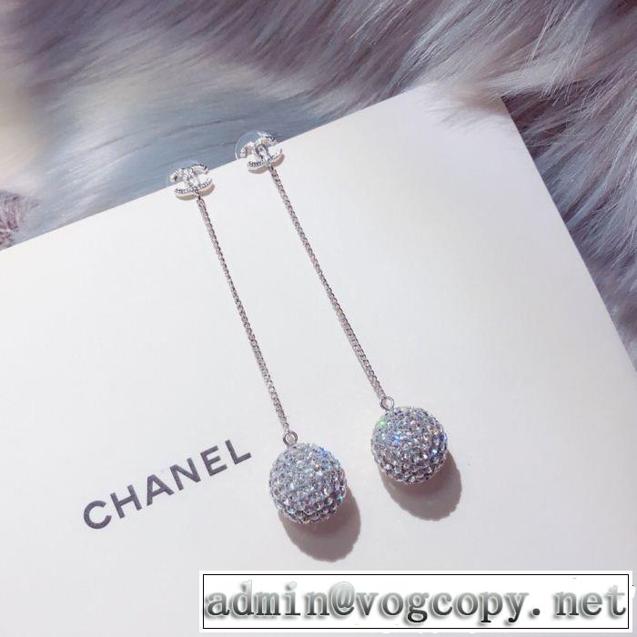 2018年秋冬入荷 CH 華やかさ満点CH ピアス 大人っぽく知的な