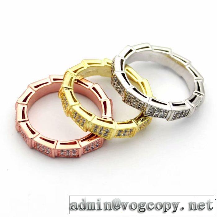 ファッションの最先端！ブルガリ2018年秋冬シーズン BVLGARI リング/指輪 3色可選