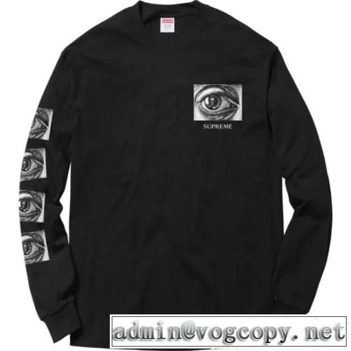  大胆なデザインSUPREME M.C. ESCHER EYES LS 4色選択可 長袖/Tシャツ2018最高ランキング