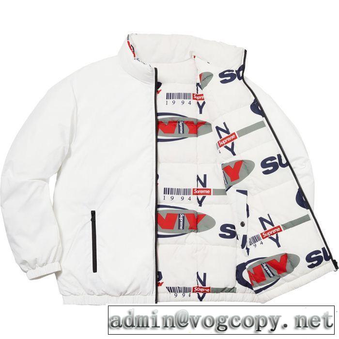 Supreme 18FW NY Reversible Puffy Jacket SUPREME シュプリーム 秋のお出かけに最適 2色可選 超定番人気