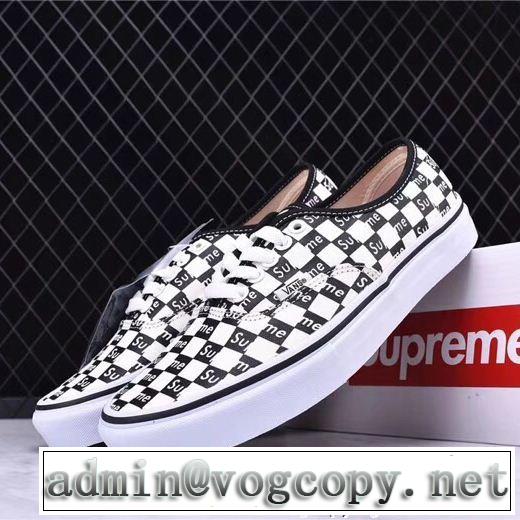ランニングシューズ Supreme X Vans联名 話題の新作到着！Supreme Checkers 18ＳＳ美品