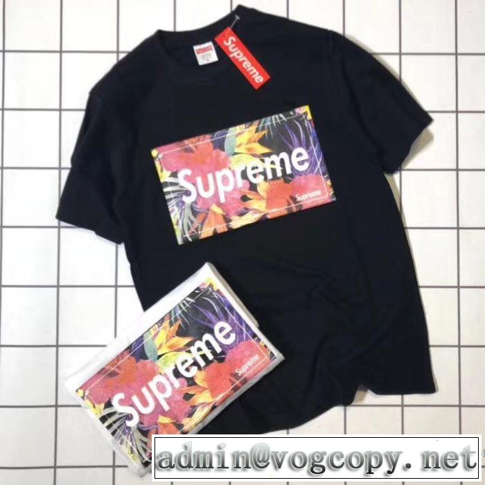 カジュアル 2018春夏新作 半袖Tシャツ シュプリーム SUPREME 2色可選 極上の着心地