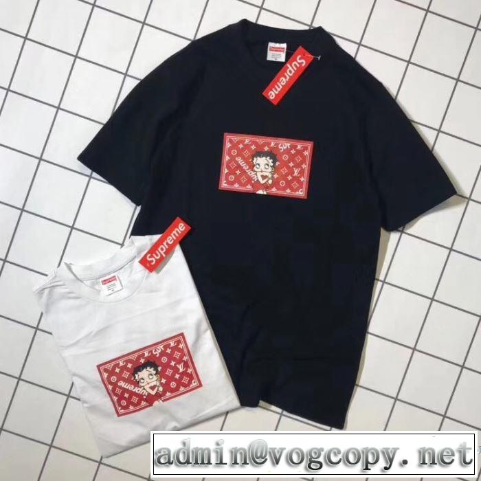 2018春夏新作 シュプリーム SUPREME 2色可選 半袖Tシャツ 収縮性のある オリジナル