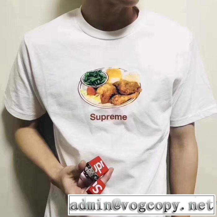 しわになりにくい 半袖Tシャツ 2018春夏新作 2色可選 シュプリーム SUPREME オリジナル