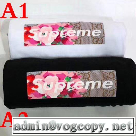 2018春夏新作 流行っている Supreme&CUCCI 半袖Tシャツ シュプリーム SUPREME 4色可選