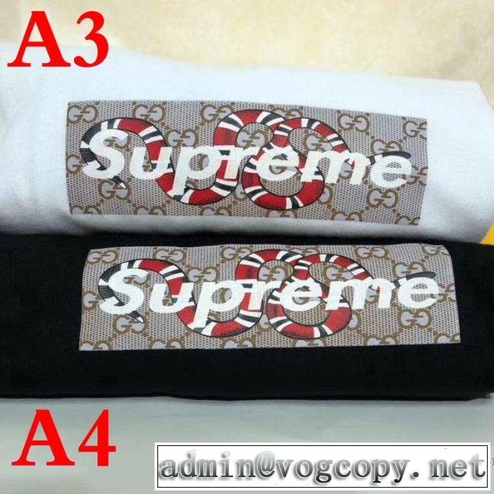 2018春夏新作 流行っている Supreme&CUCCI 半袖Tシャツ シュプリーム SUPREME 4色可選