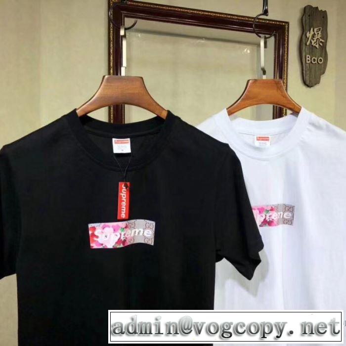 2018春夏新作 流行っている Supreme&CUCCI 半袖Tシャツ シュプリーム SUPREME 4色可選