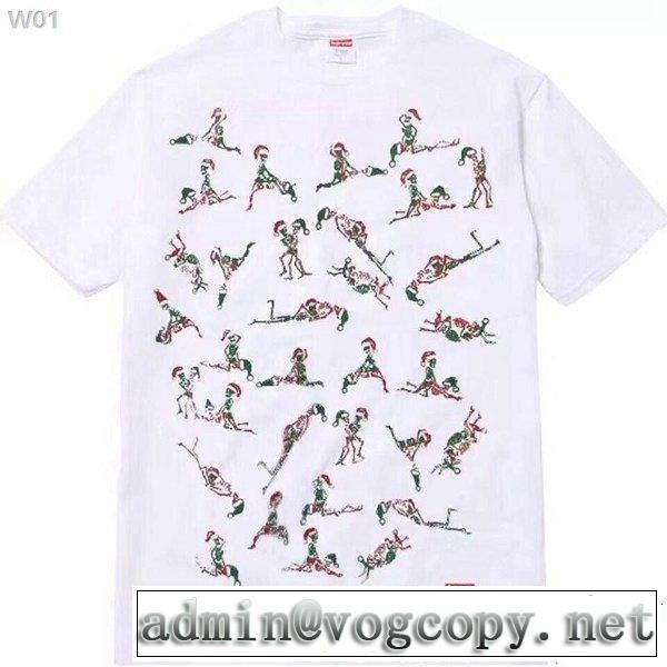 最終数量限り！ 半袖Tシャツ 格好良いアイテム シュプリーム SUPREME FW17 Christmas 最近人気一番！
