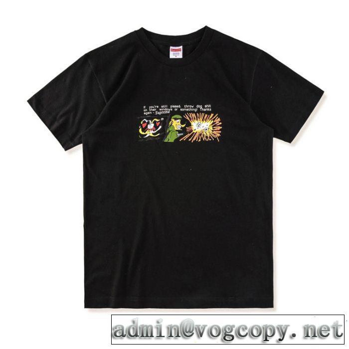 良好品SUPREME 18FW DOG SHIT TEE シュプリーム先行受注 Tシャツ/半袖 2色選択可 秋冬セール