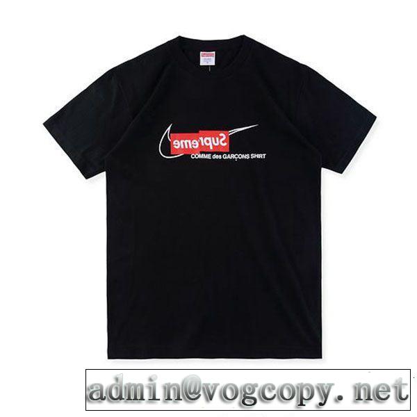 2色可選 2018年人気満々のブランド SUPREME シュプリーム 半袖Tシャツ Supreme x COMME des GARONS SHIR