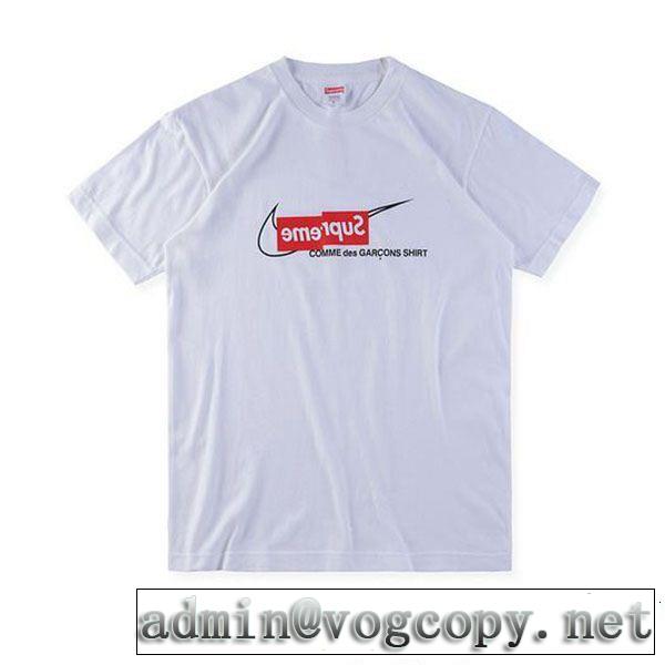 2色可選 2018年人気満々のブランド SUPREME シュプリーム 半袖Tシャツ Supreme x COMME des GARONS SHIR