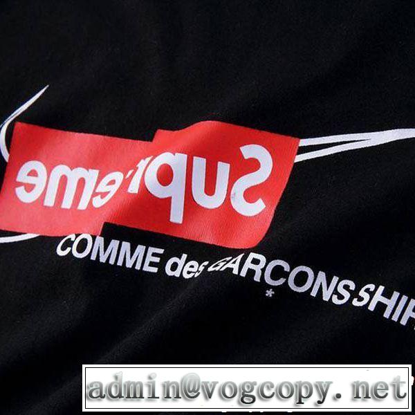 2色可選 2018年人気満々のブランド SUPREME シュプリーム 半袖Tシャツ Supreme x COMME des GARONS SHIR
