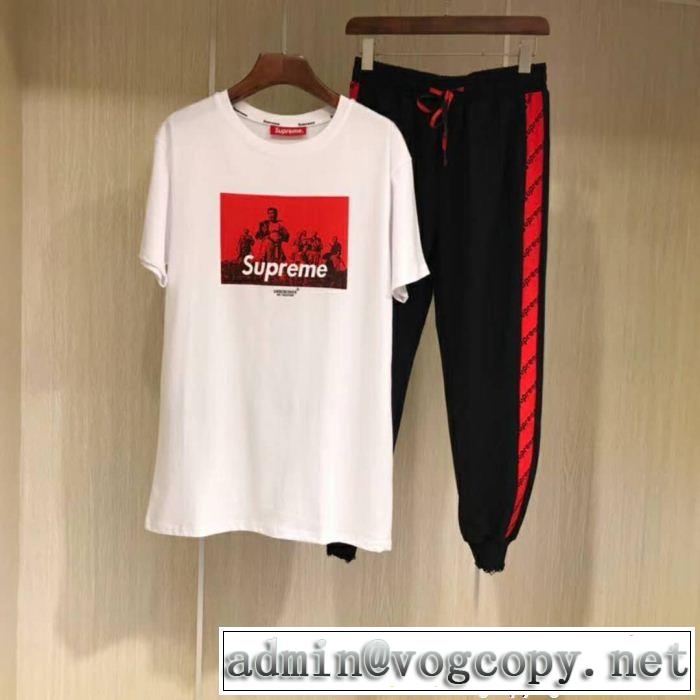 18ＳＳ美品 SUPREME毎年流行り定番アイテムおすすめ 上下セット シュプリーム 楽に着用出来る