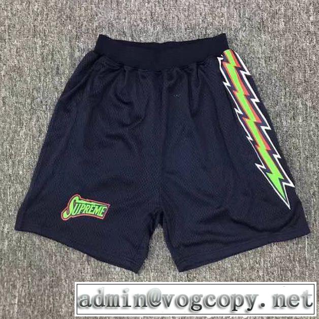  伸縮性よい Supreme 18ss Bolt Basketball Shor 上品でファッション スエットパンツ4色可選