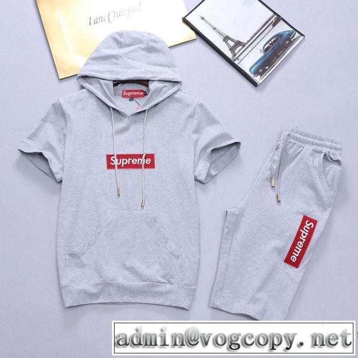 2018春夏新作 欧米韓流/雑誌 シュプリーム SUPREME 3色可選 上下セット