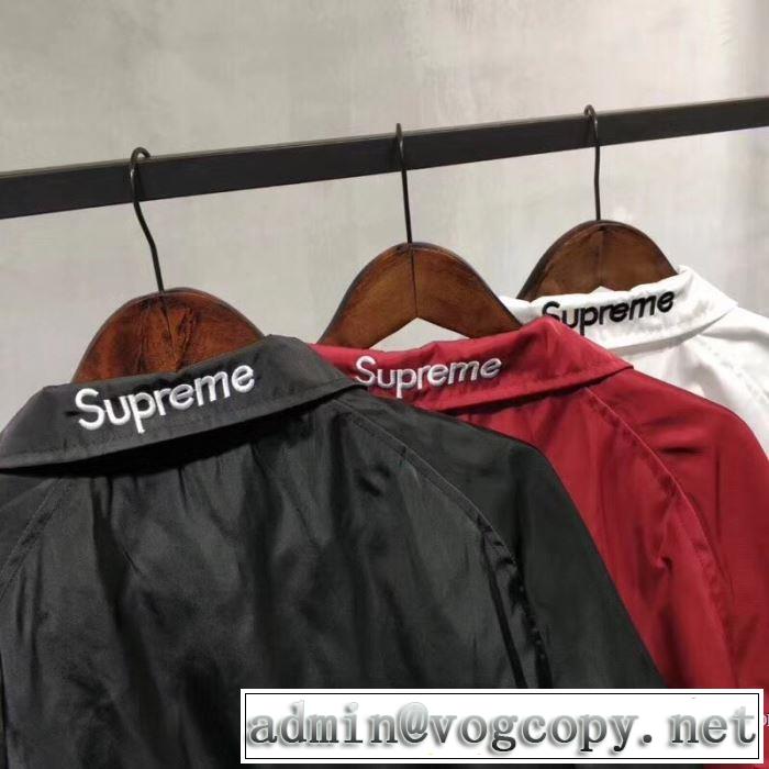 高級感を演出するSUPREMEシュプリームジャケットメンズスーパーコピージップアップパーカーブルゾンブラック、ホワイト、赤色3色