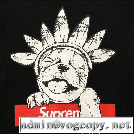 全国無料新品SUPREMEシュプリームパーカーコピー可愛いプリントブラック、ホワイトプルオーバーパーカー