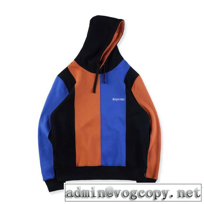 ファッショニスタ愛用 Supreme 18FW Tricolor Hooded Sweatshirt 3色選択可 パーカー注目美品