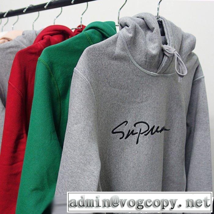 2018秋冬人気定番爆買いSUPREMEシュプリーム パーカー コピープルオーバー無地長袖しゃれカジュアルトップス全6色