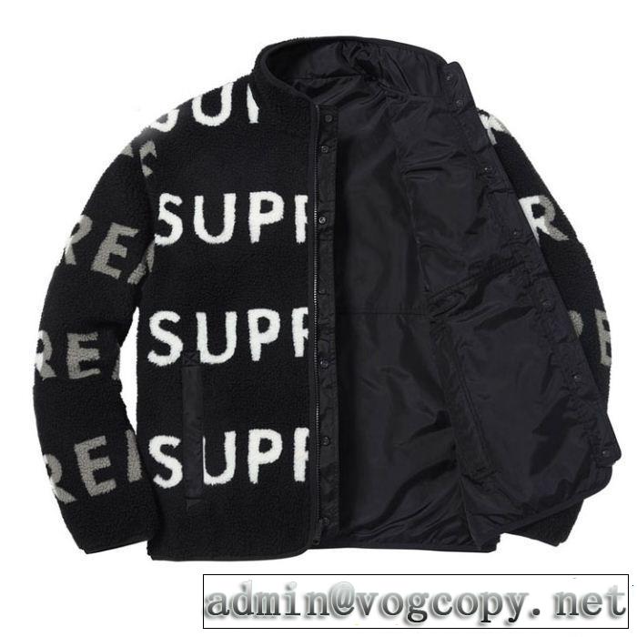 Jacket シュプリーム SUPREME ブルゾン 3色可選 Supreme 18FW Reversible Logo Fleece 今年人気定番