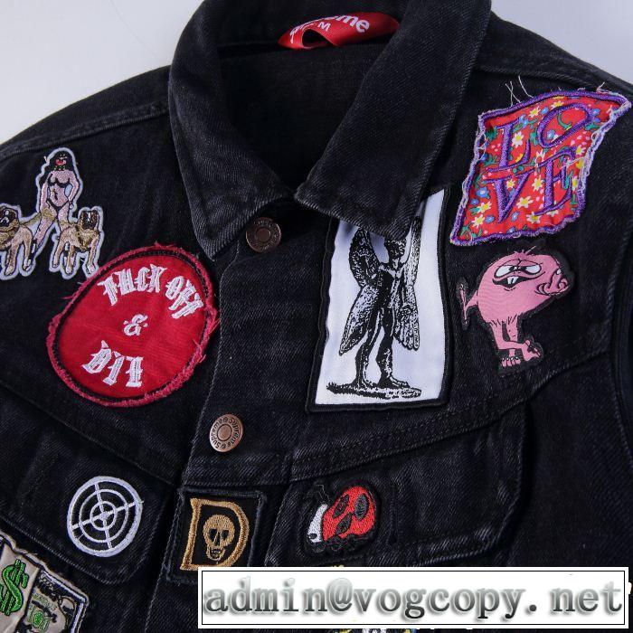 デニムジャケット シュプリーム SUPREME 2018人気の主流アイテム Supreme PATCHES DENIM TRUCKER JACKET