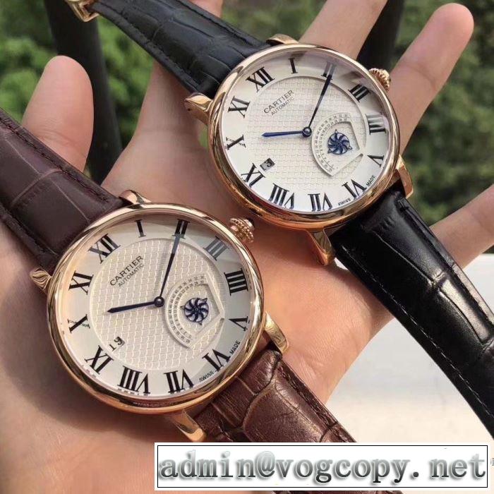 新商品！2018春夏新作 4色可選 カルティエ CARTIER 男性用腕時計 一味違うケーブル編みが魅力満点