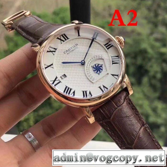 新商品！2018春夏新作 4色可選 カルティエ CARTIER 男性用腕時計 一味違うケーブル編みが魅力満点