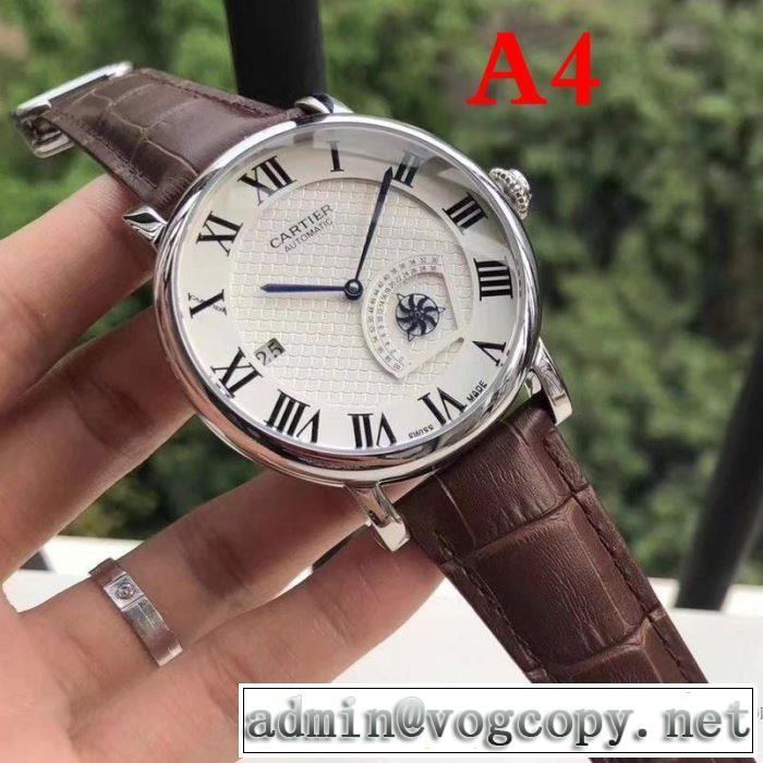 新商品！2018春夏新作 4色可選 カルティエ CARTIER 男性用腕時計 一味違うケーブル編みが魅力満点