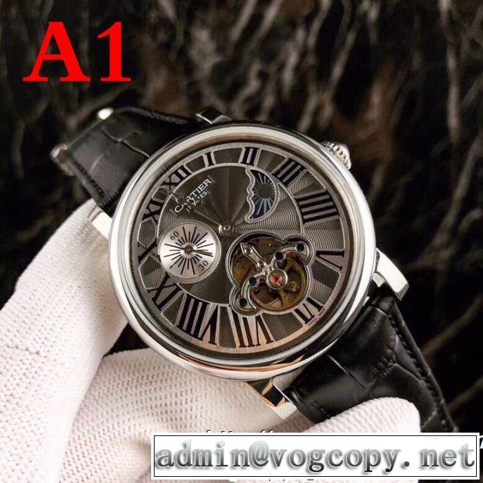 絶妙な新商品 自動巻き  ムーブメント カルティエ CARTIER 4色可選 男性用腕時計 2018新品入荷
