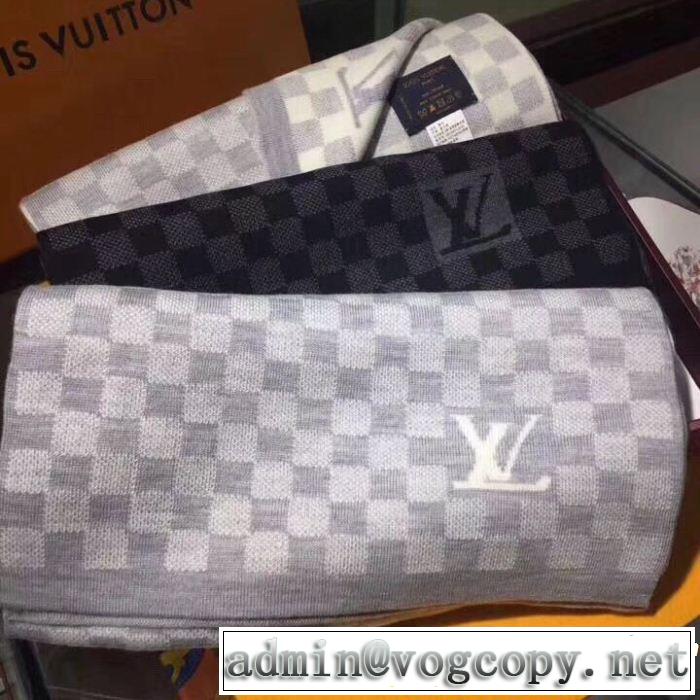 2018【SALE！】 LOUIS VUITTON 在庫を確保 チェック柄 ルイ ヴィトンロングマフラー 2色可選