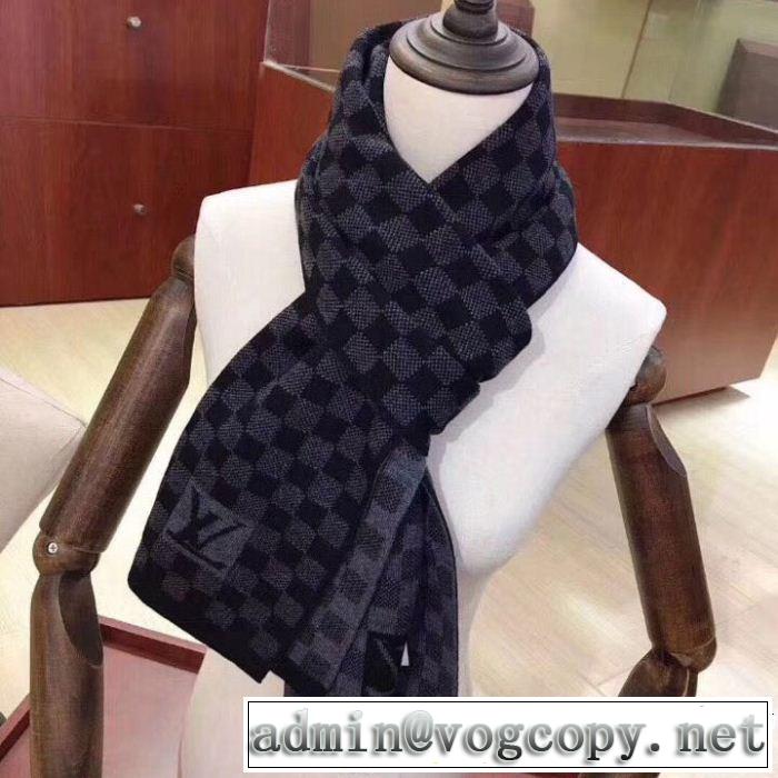 2018【SALE！】 LOUIS VUITTON 在庫を確保 チェック柄 ルイ ヴィトンロングマフラー 2色可選