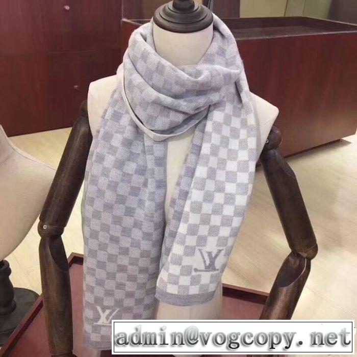 2018【SALE！】 LOUIS VUITTON 在庫を確保 チェック柄 ルイ ヴィトンロングマフラー 2色可選
