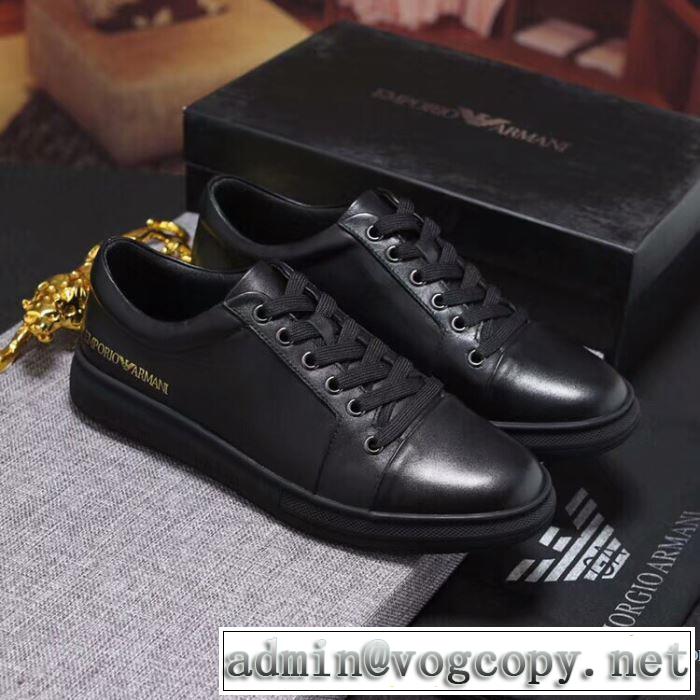 ファッションの最先端18ＳＳ美品アルマーニ ARMANI スニーカー柔軟