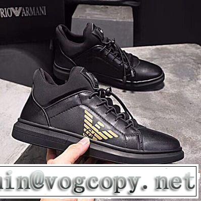 秋冬超人気の最新作 今年人気定番 ARMANI アルマーニ すっかり定番化 ハイトップシューズ