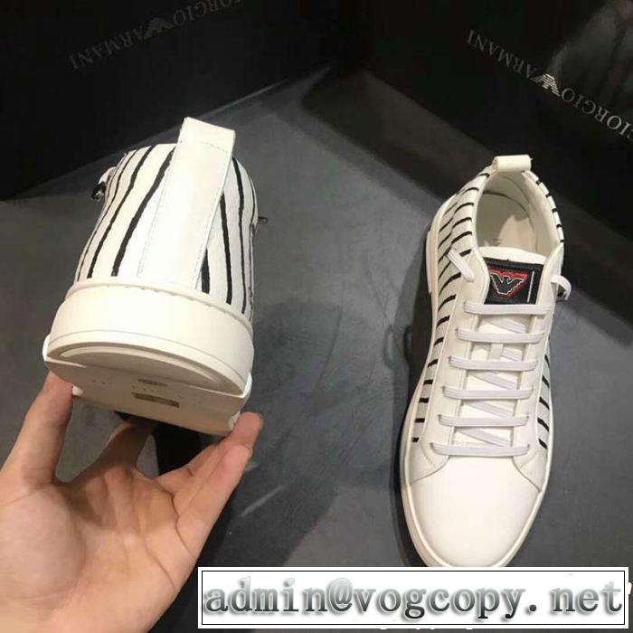 毎日でも使える人気商品 アルマーニ ARMANI 2019年春の新作続々 カジュアルシューズ  2色可選