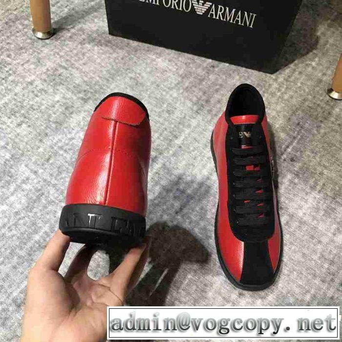 今年も大人気 2色可選  アルマーニ安いの原因に  ARMANI ハイトップシューズ オススメな春夏新作