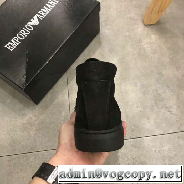 アルマーニ VIPセール限定品 ARMANI 高い人気アイテム ハイトップシューズ 2019新作セール