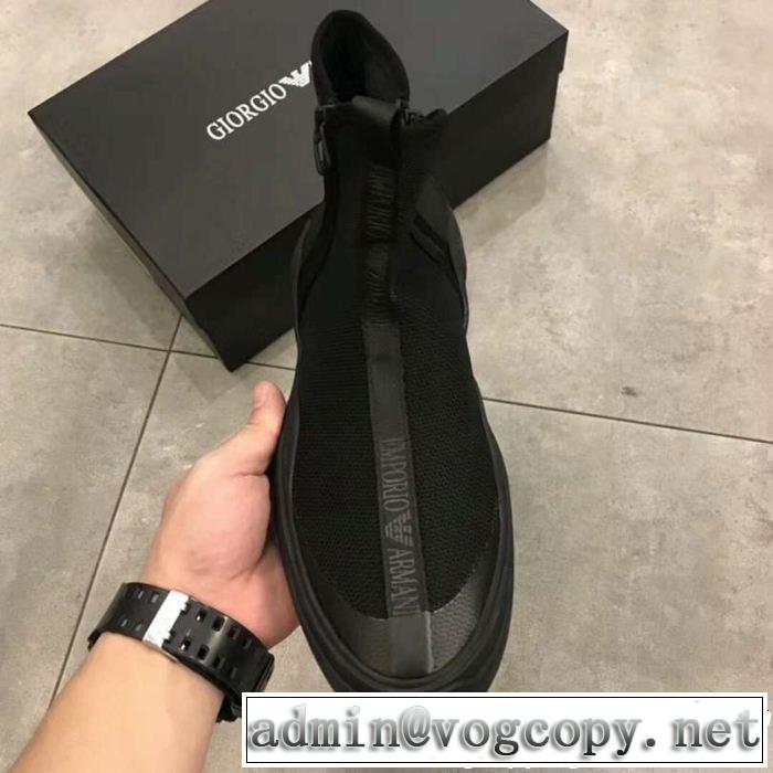 限定的新作入荷 アルマーニ ARMANI 年末年始売切必至 ハイトップシューズ SALE年末年始限定