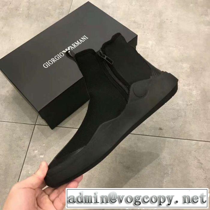 限定的新作入荷 アルマーニ ARMANI 年末年始売切必至 ハイトップシューズ SALE年末年始限定