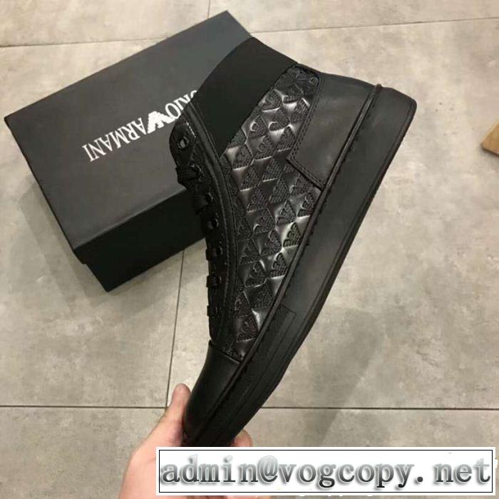 セレブ愛されたモデル アルマーニ ARMANI 超人気モデル ハイトップシューズ とにかく人気アイテム