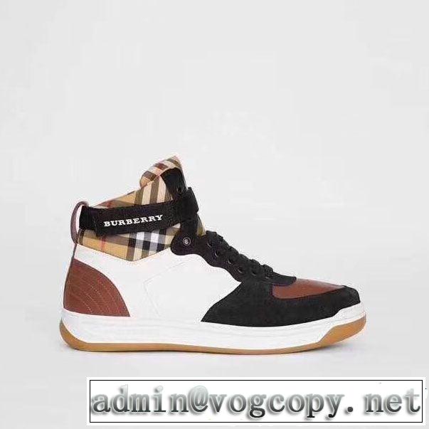  最新版おすすめ商品 ハイトップシューズ バーバリー 本当のオシャレアイテム BURBERRY 新入荷アイテムの通販 